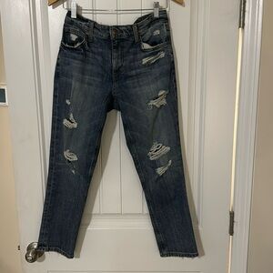 Joe’s Distressed Boyfriend Slim Crop Denim Jeans